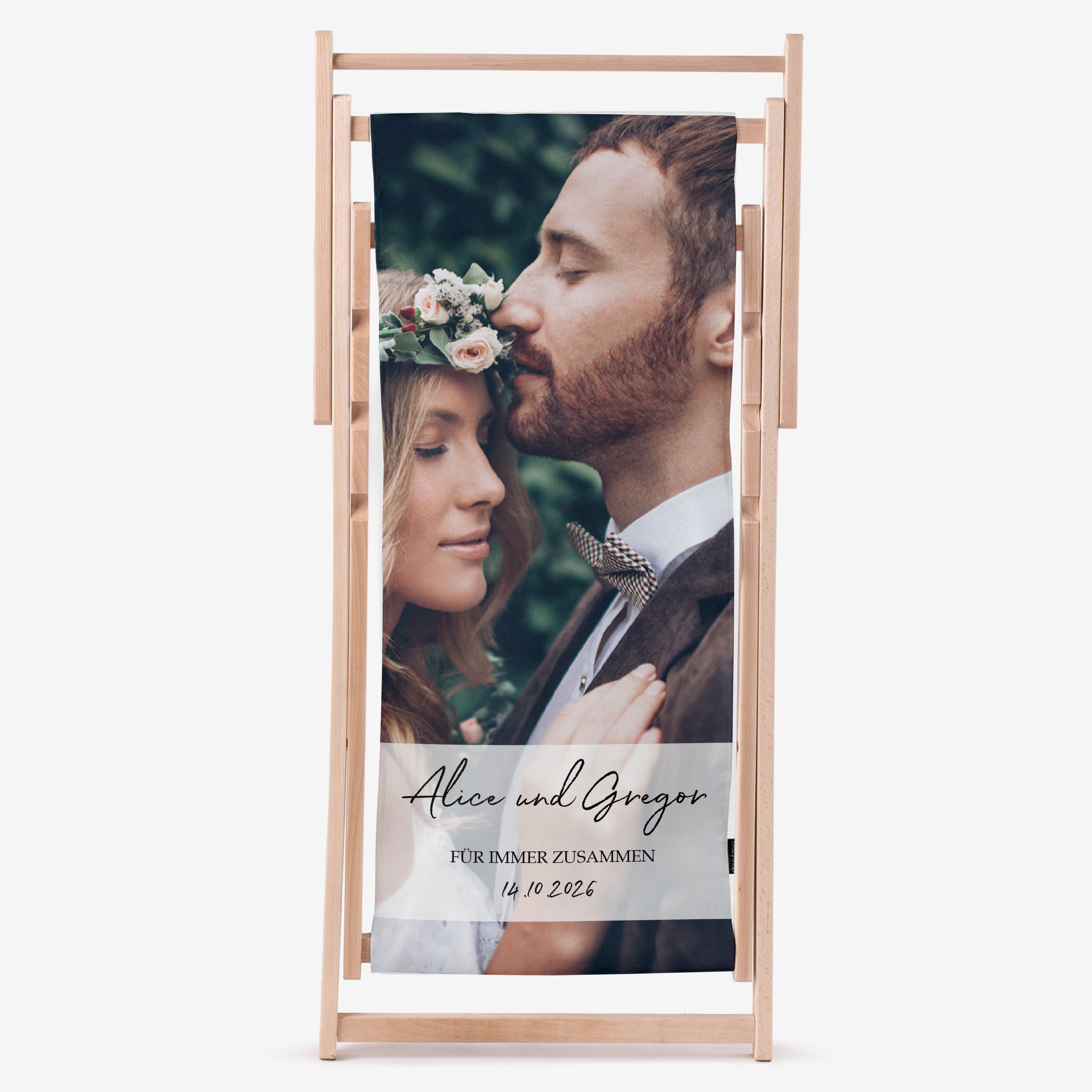 Liegestuhl mit eigenem Aufdruck - Geschenk mit Foto