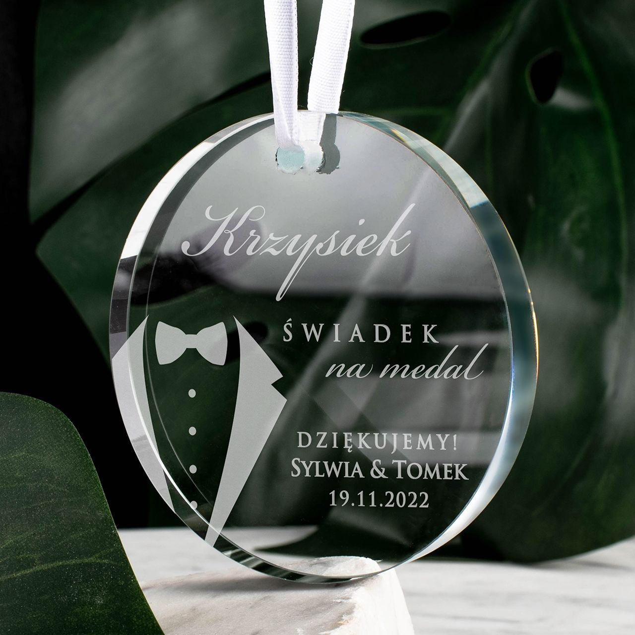 Medal dla świadka - podziękowanie ślubne