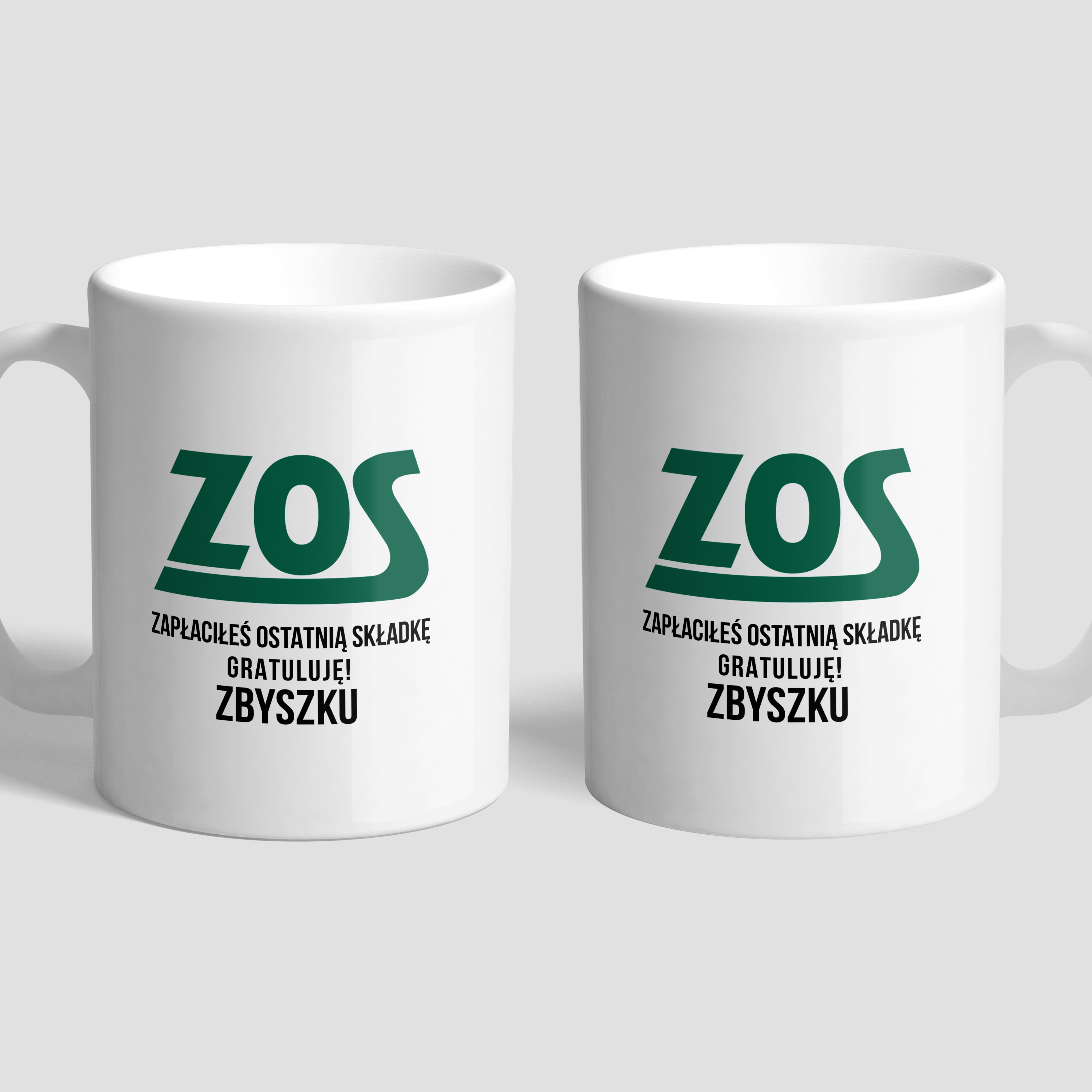 Personalizowany kubek ZOS - prezent dla kolegi odchodzącego na emeryturę
