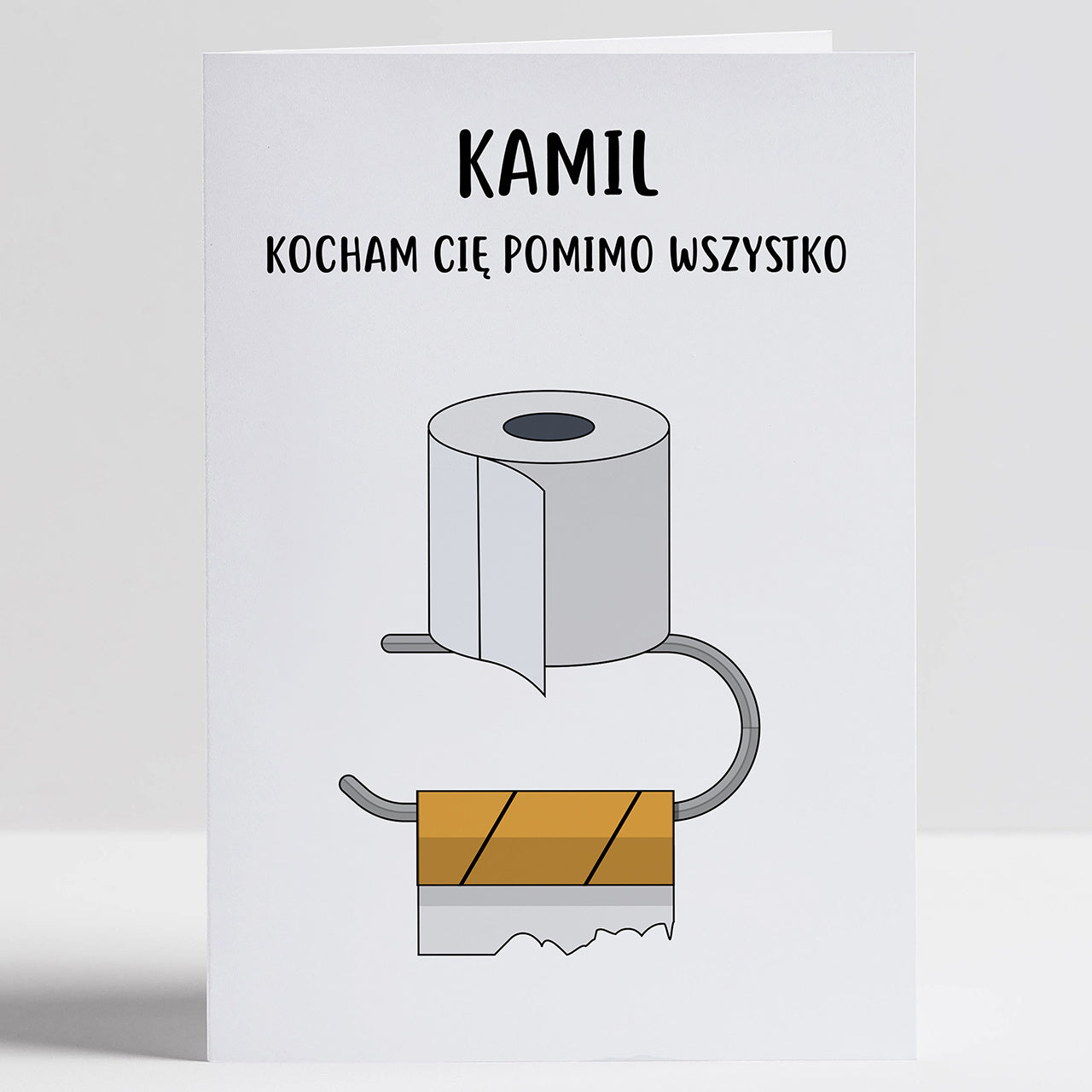 Śmieszna kartka walentynkowa dla niego - papier