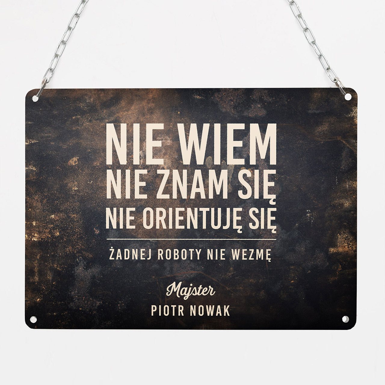 Personalizowana tabliczka - śmieszny prezent dla pracownika