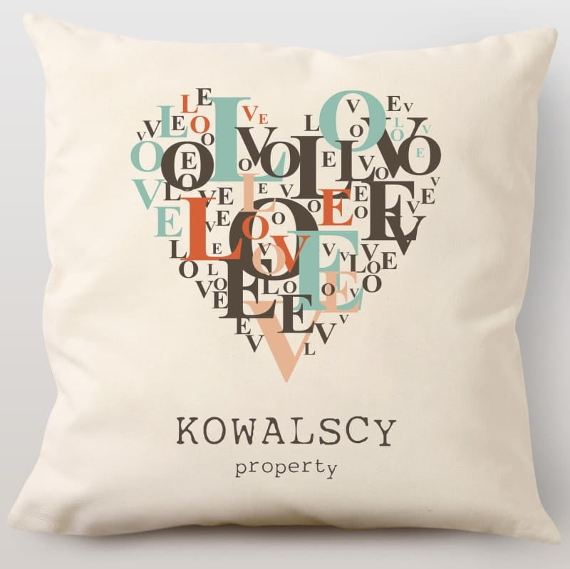 Poduszka dla pary młodej - love