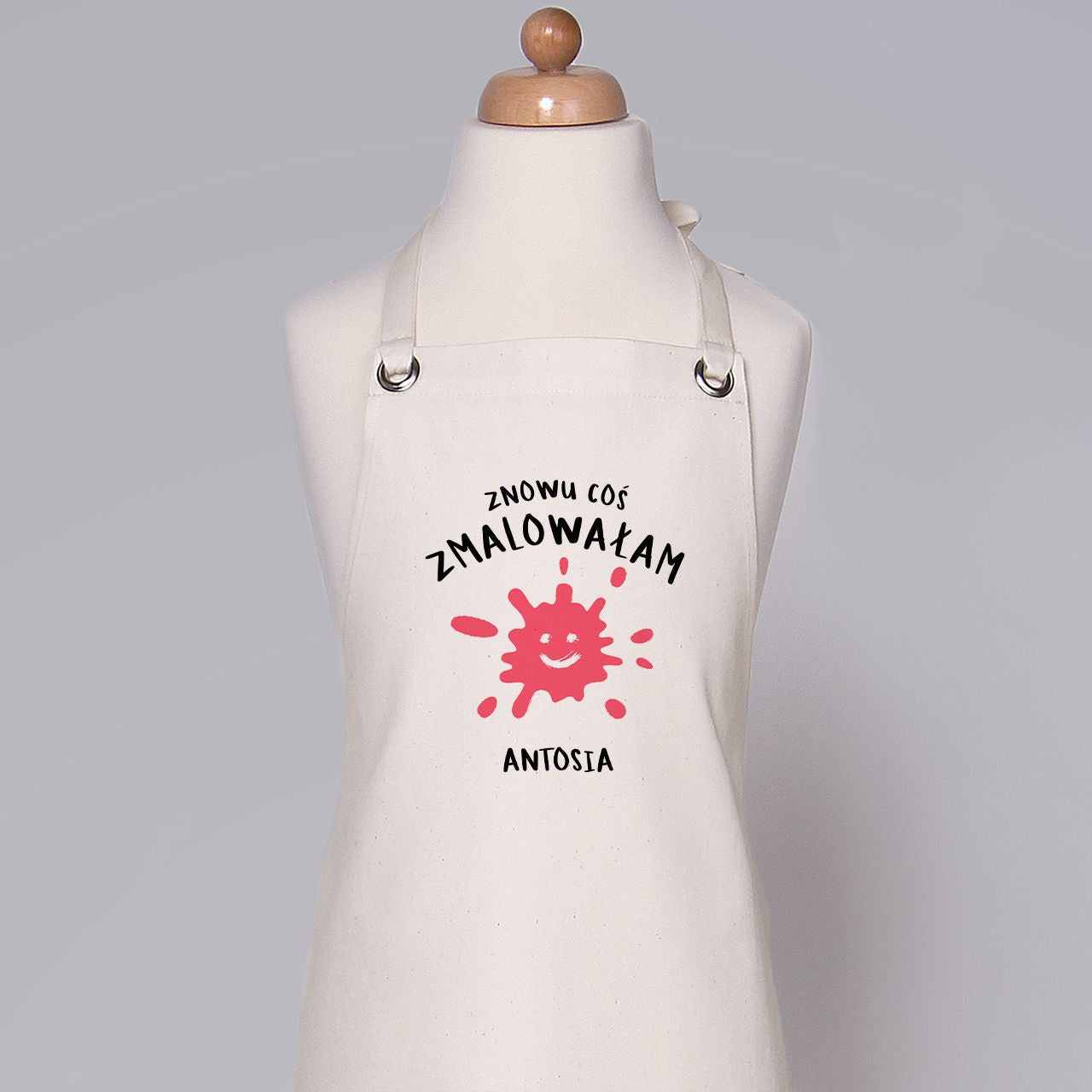 Personalizowany fartuch dla dziewczynki - coś zmalowałam prezent dla dziewczynki fartuch personalizowany