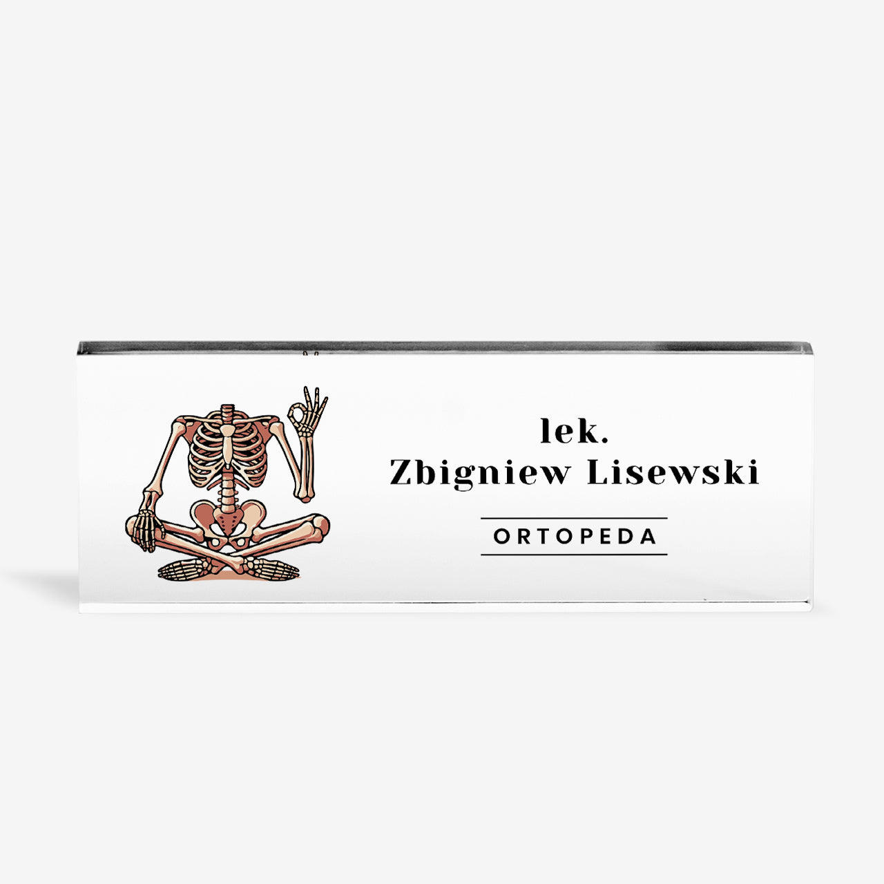 Personalizowany wizytownik na biurko dla ortopedy