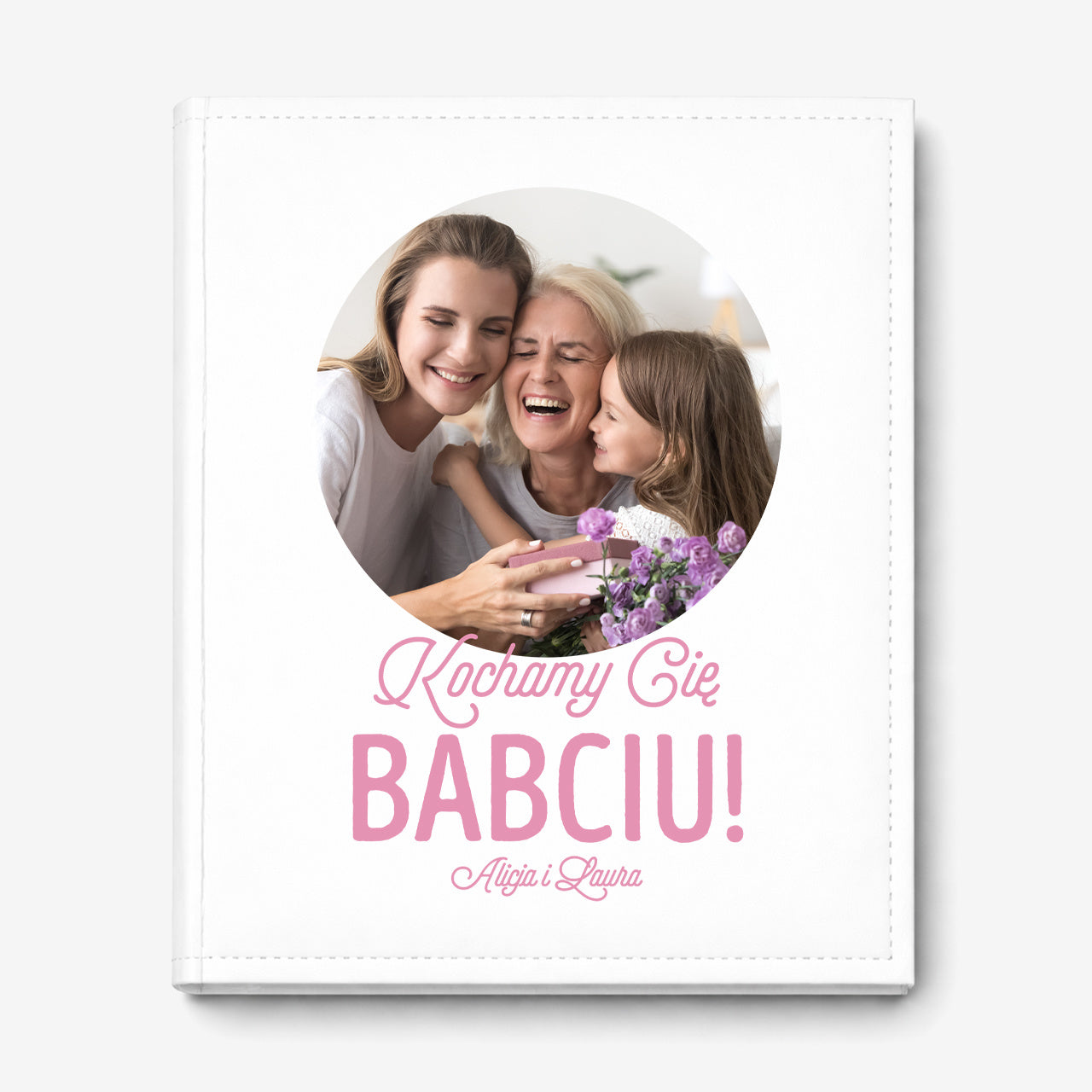 Album ze zdjęciem na okładce - prezent dla babci prezent na dzień babci personalizowany album album dla babci