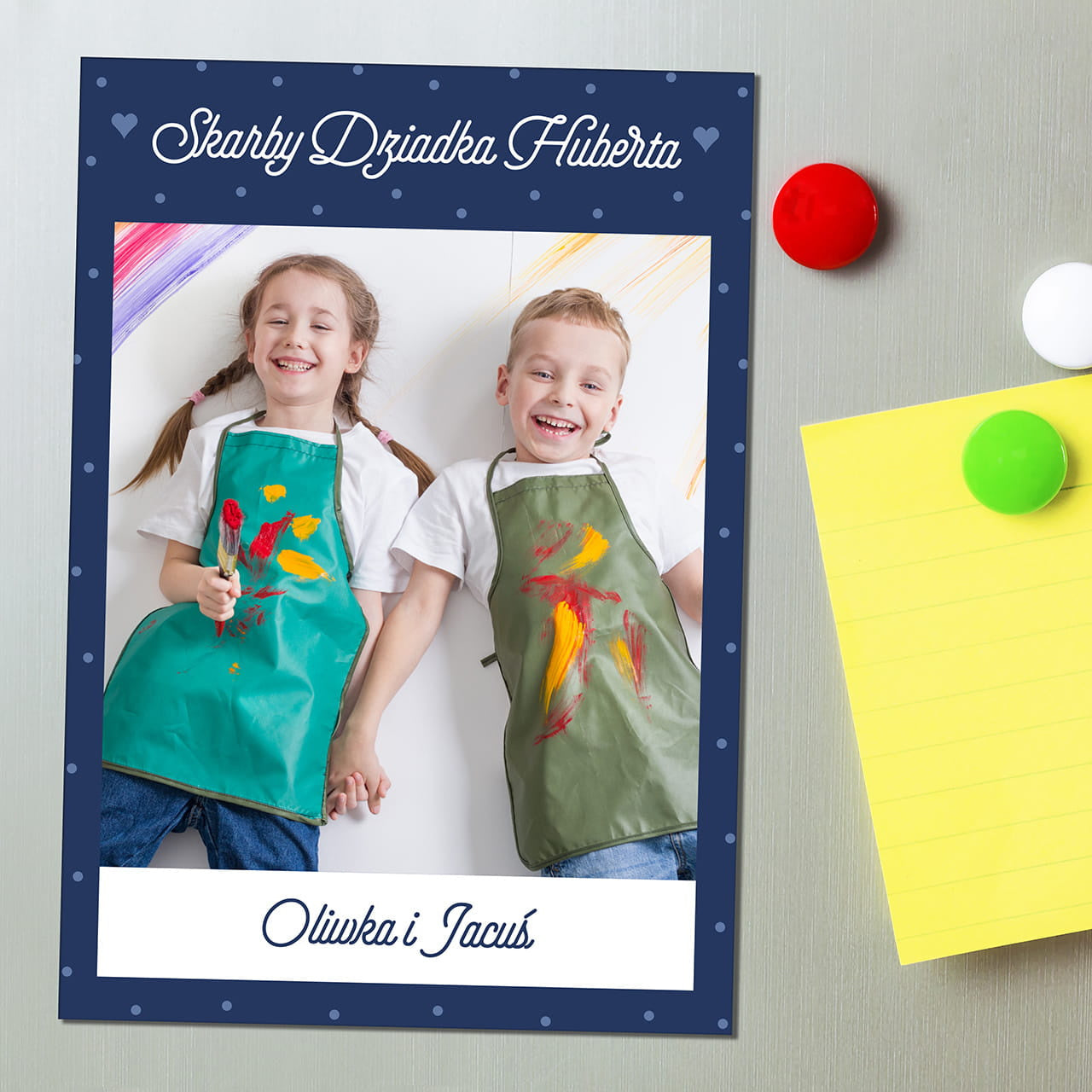 Personalizowany magnes na lodówkę - Skarby Dziadka - upominek na Dzień Dziadka