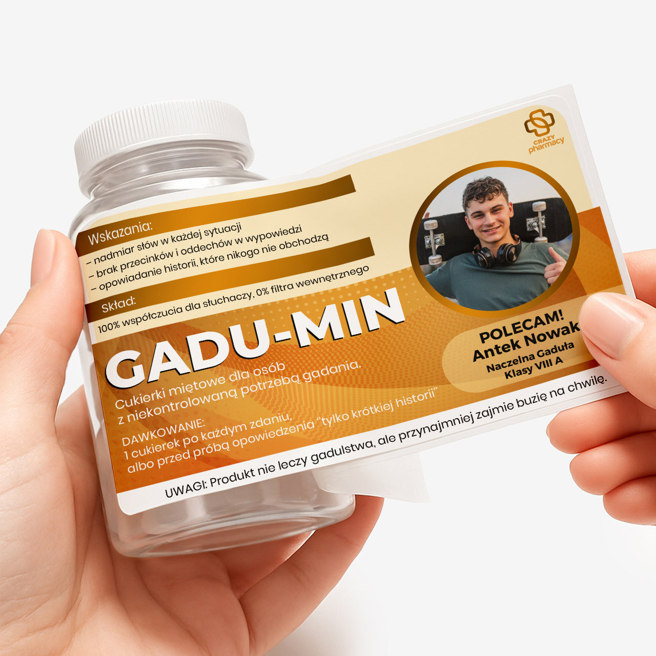 Personalizowane opakowanie na miętówki/cukierki - prezent dla gaduły śmieszny prezent