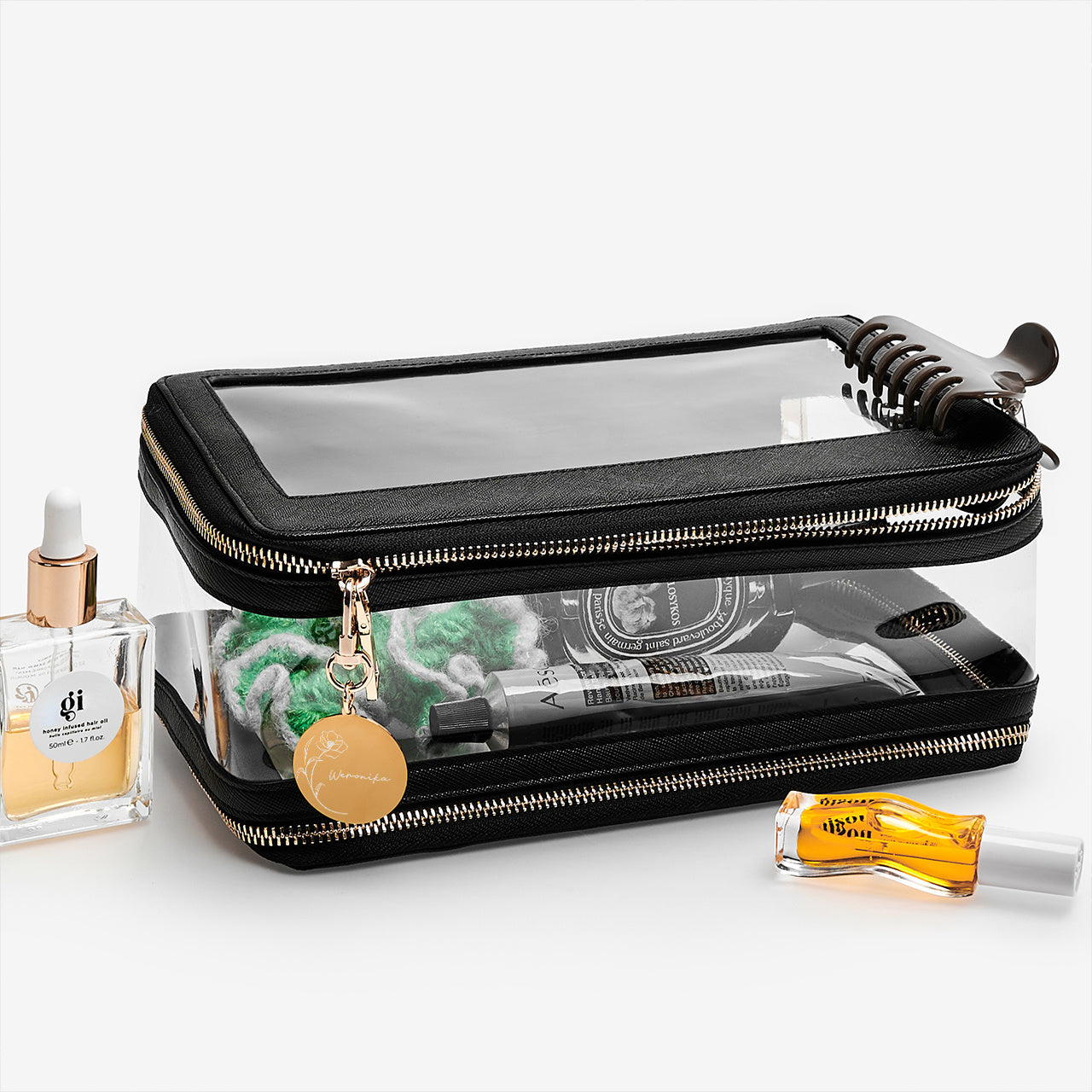 Personalizowana kosmetyczka z charmsem - personalizowany prezent dla kobiety prezent dla kobiety kosmetyczka z imieniem