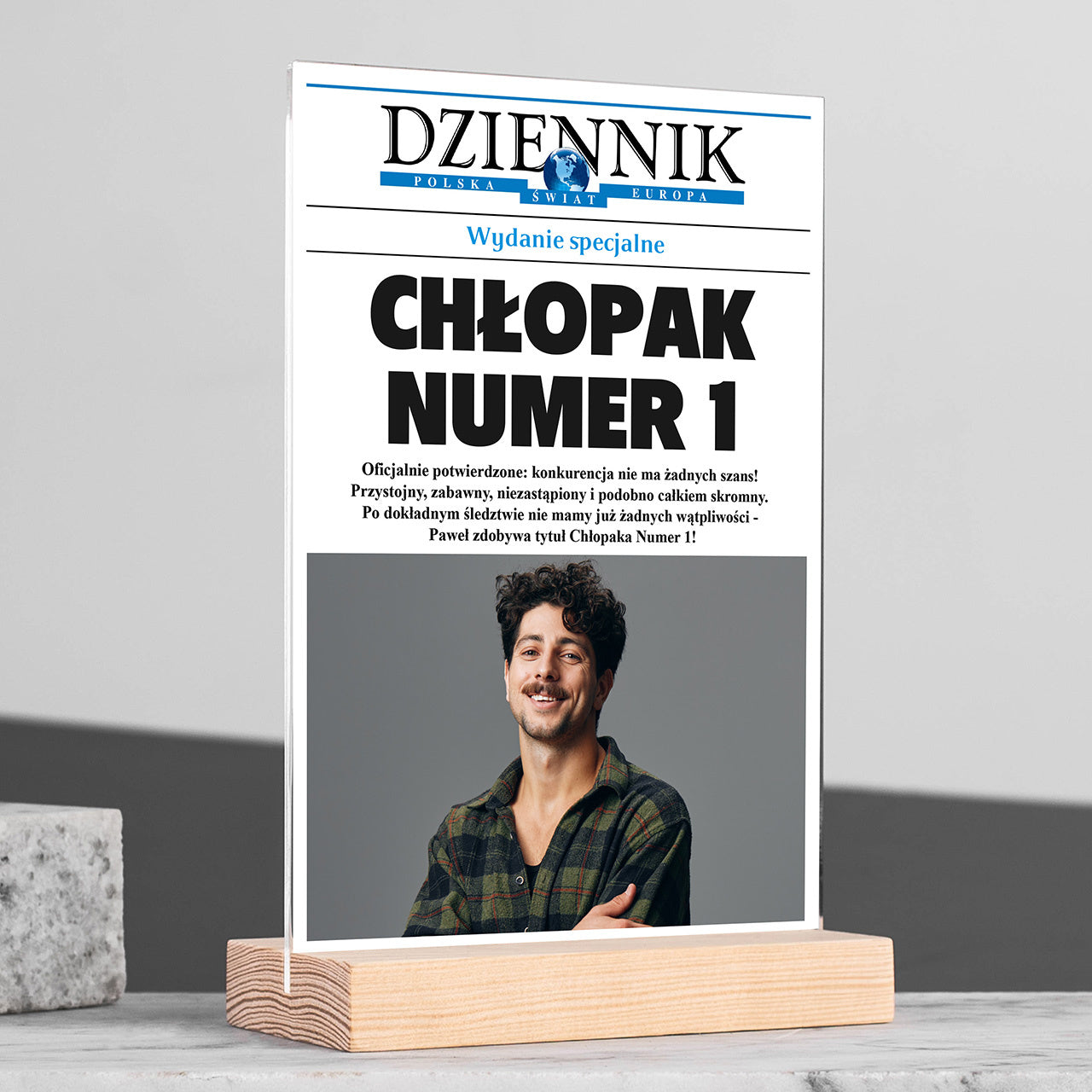 Statuetka personalizowana na prezent dla chłopaka - prezent na Dzień Chłopaka