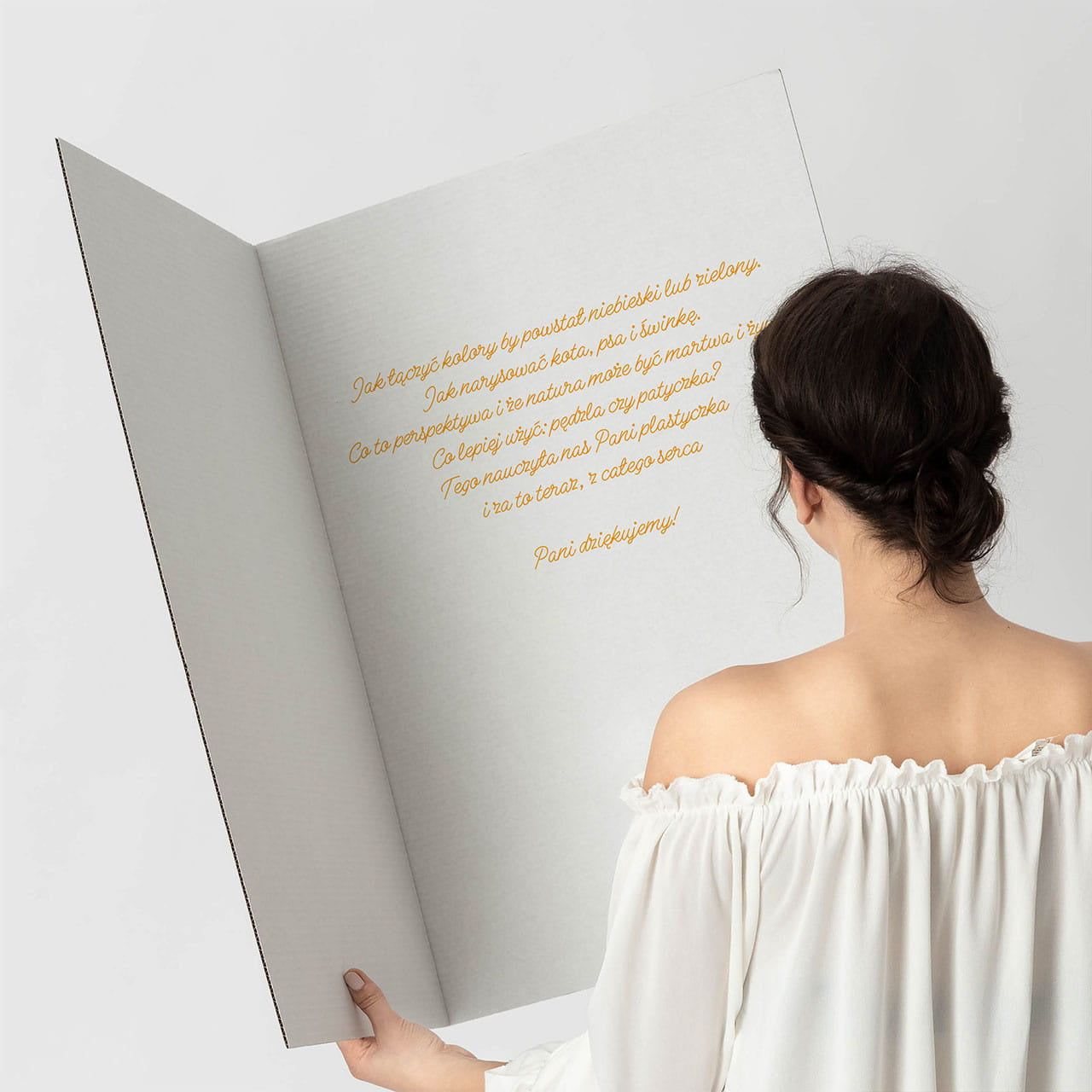 Duża kartka dla nauczyciela plastyki prezent na dzień nauczyciela kartka na dzień nauczyciela prezent dla plastyka