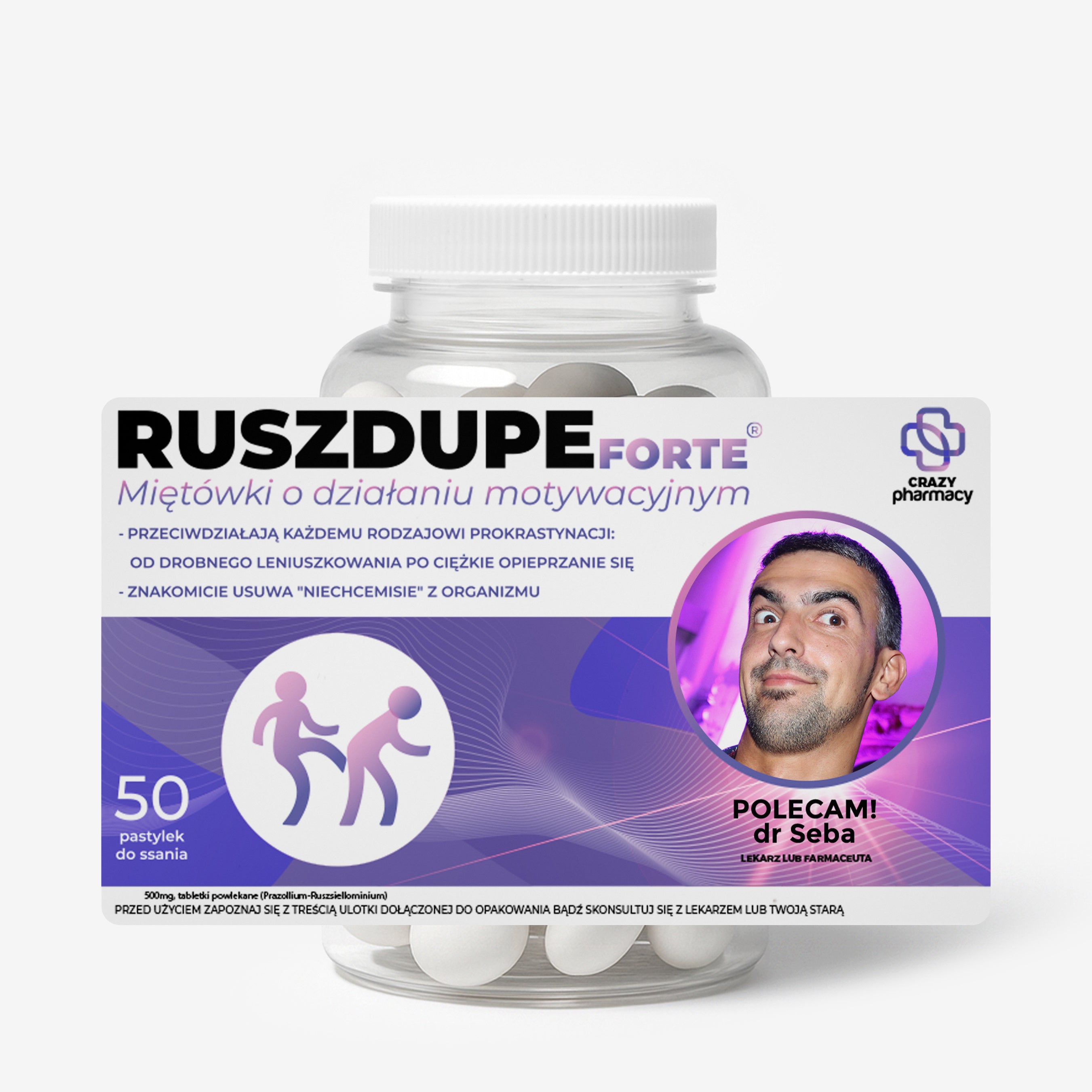 Miętówki personalizowane No dalej! - śmieszny prezent cukierki miętowe personalizowane cukierki prezent dla lenia