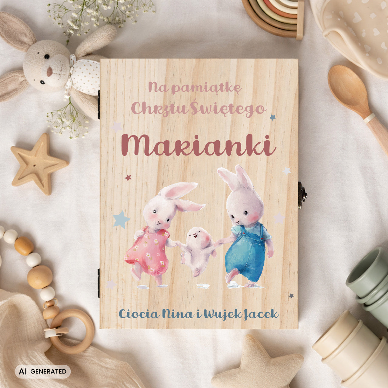 Sztućce na pamiątkę Chrztu Świętego