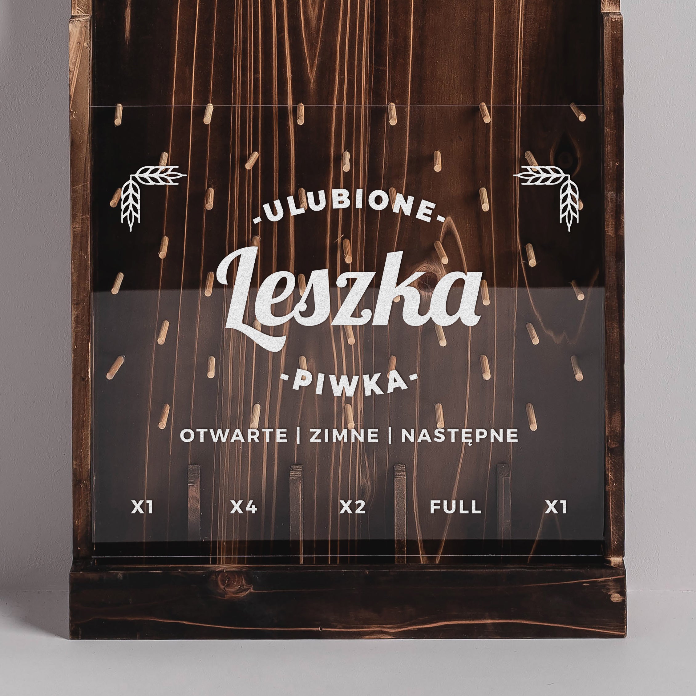 Personalizowany otwieracz ścienny - ulubione piwka