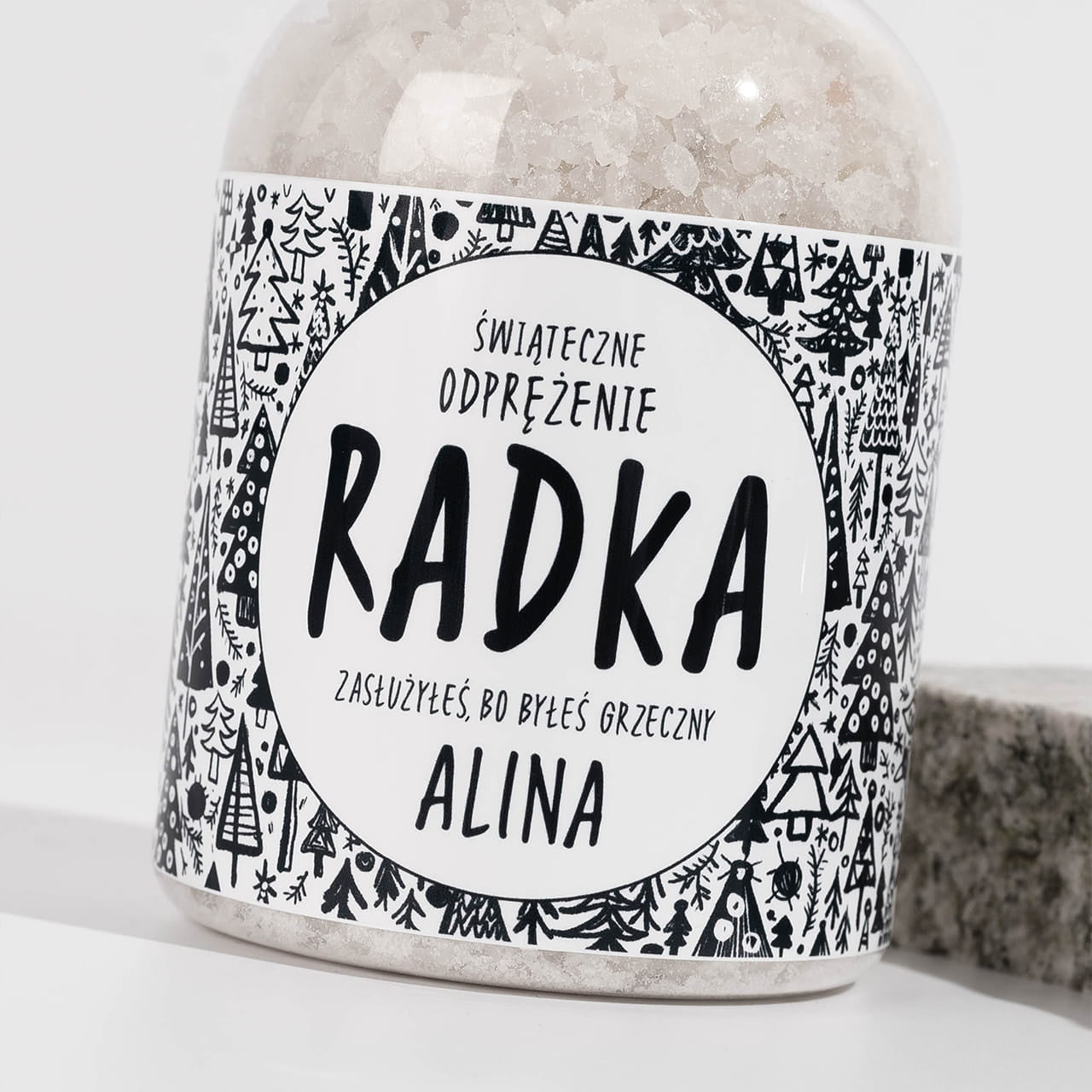 Personalizowana sól do kąpieli - upominek świąteczny dla chłopaka