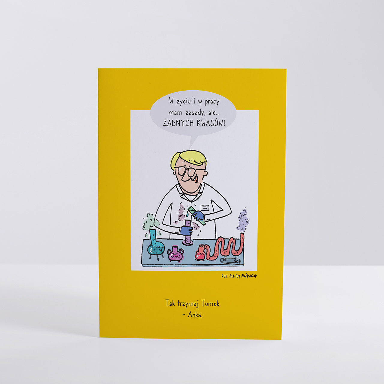 Kartka dla chemika prezent dla chemika gadżet dla chemika personalizowana kartka prezent dla nauczyciela chemii