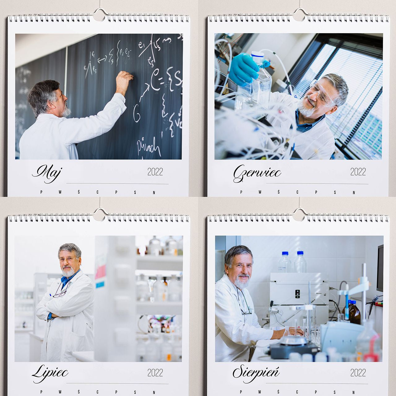 Kalendarz personalizowany dla emeryta ze zdjęciami