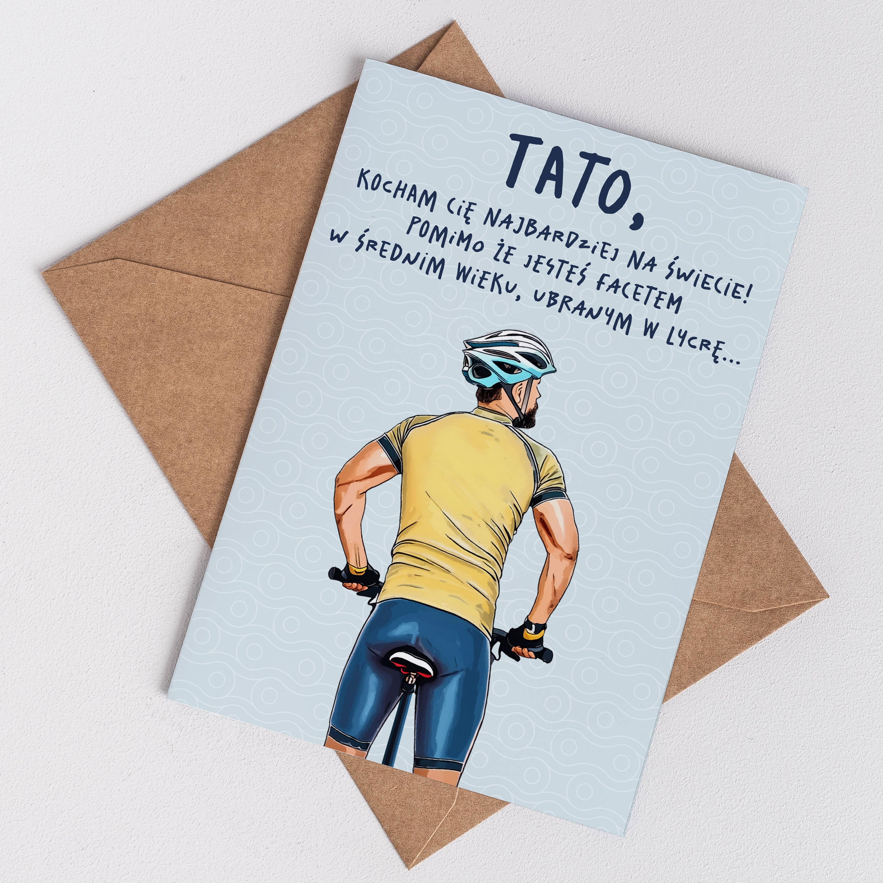 Kartka na Dzień Ojca - Tata Rowerzysta