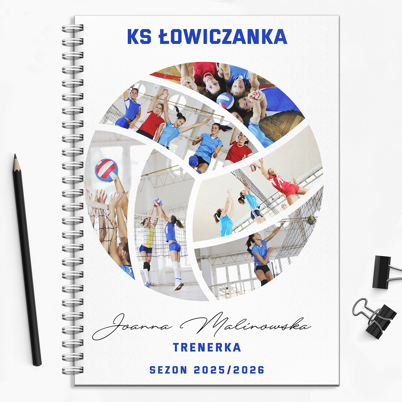 Notes personalizowany - prezent dla trenera siatkówki notatnik z imieniem