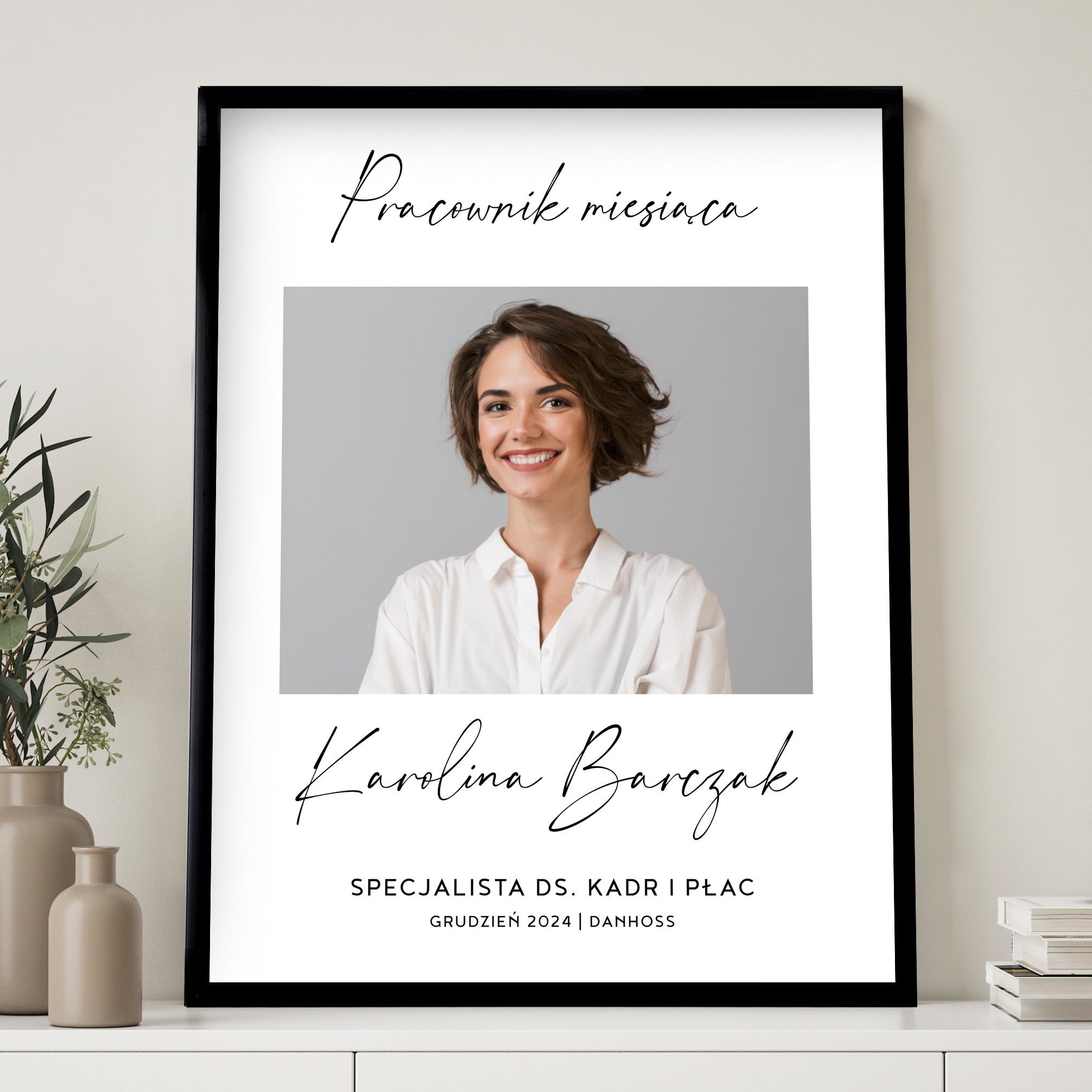 Plakat dla pracownika miesiąca prezent dla pracownika personalizowany plakat plakat ze zdjęciami