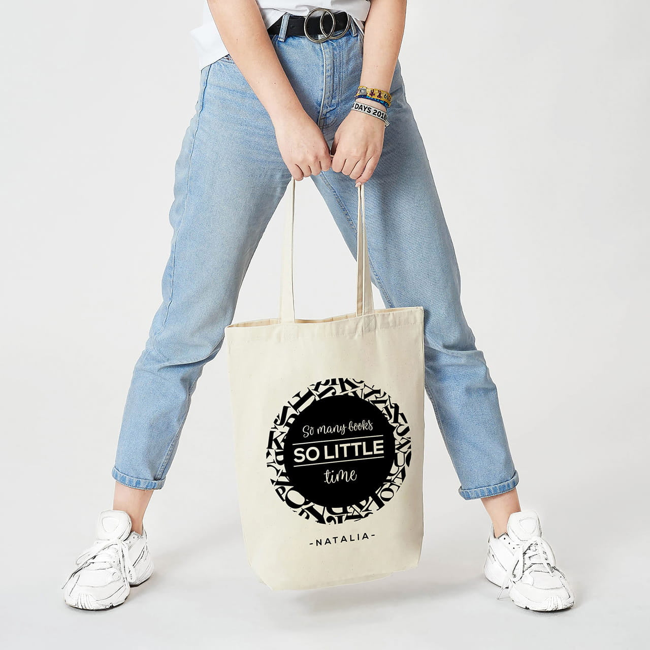 Personalizowana torba dla mola książkowego - za mało czasu prezent dla mola książkowego prezent dla książkary