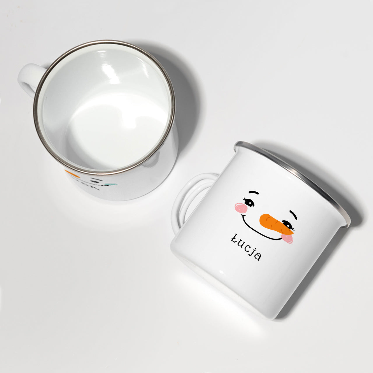 Zestaw kubków świątecznych - bałwanki personalizowane kubki świąteczne dla dzieci