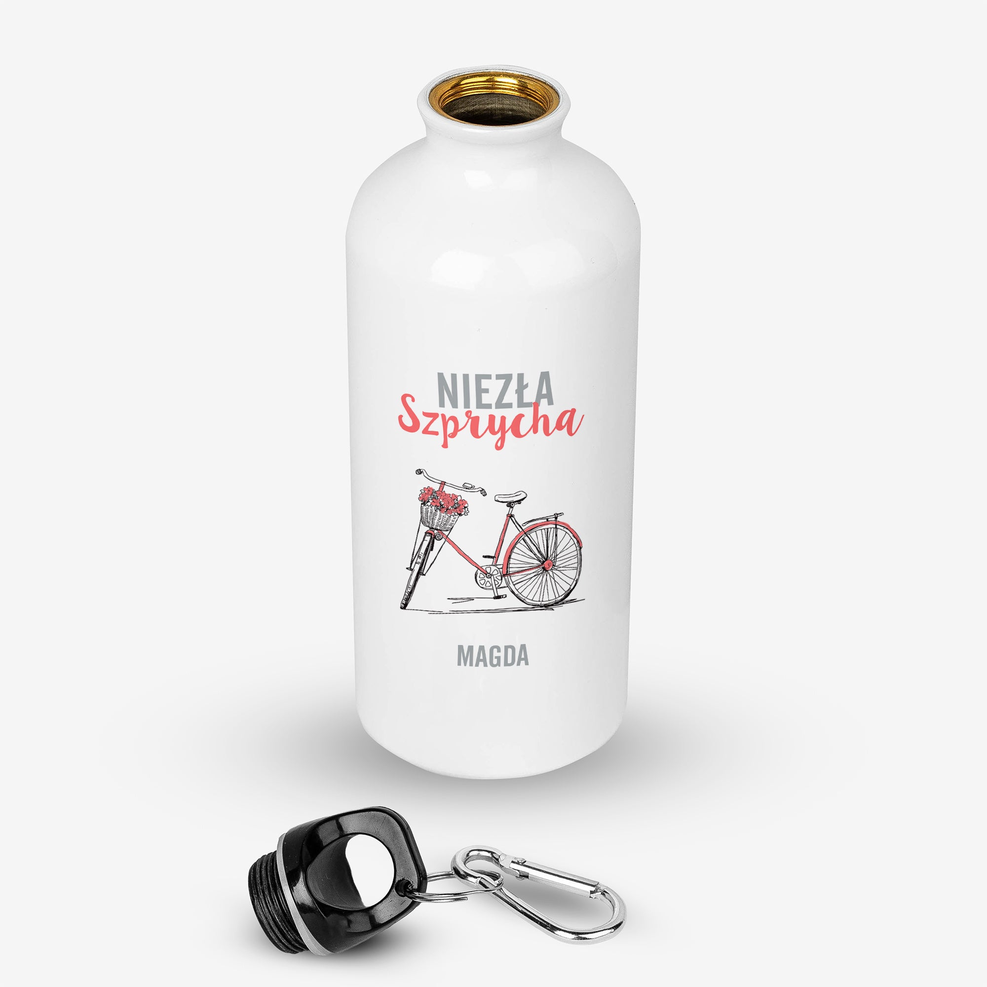 Bidon personalizowany dla rowerzystki 