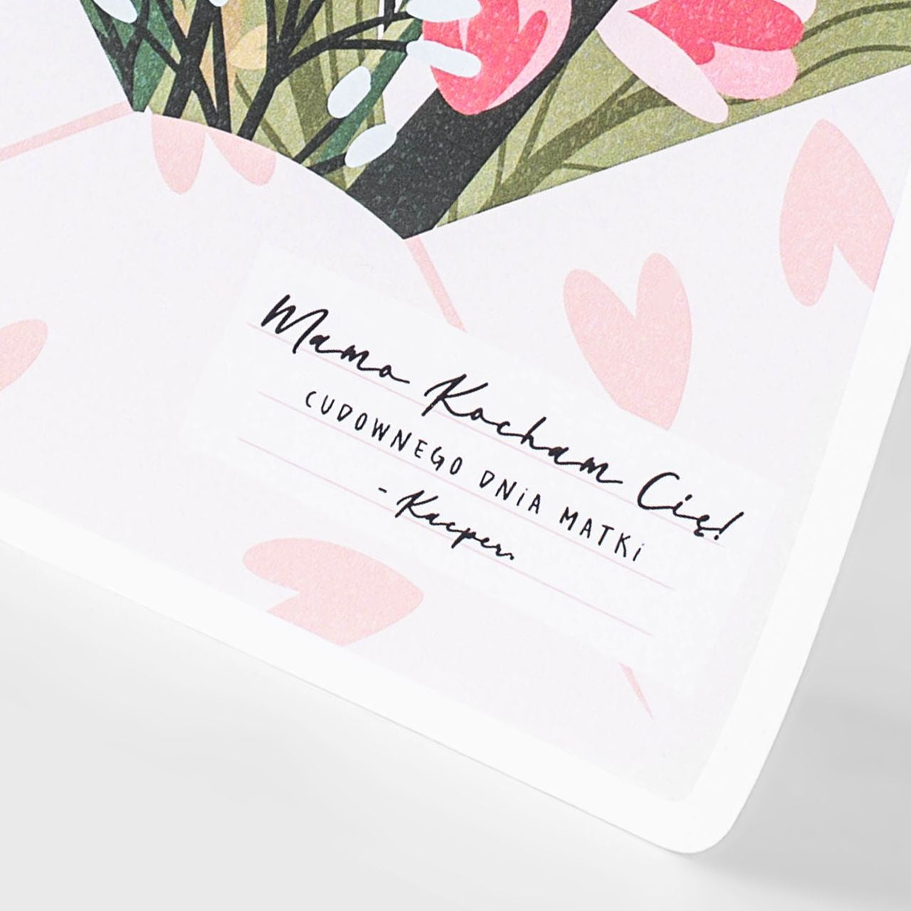 Personalizowana kartka na Dzień Mamy - bukiet dla mamy