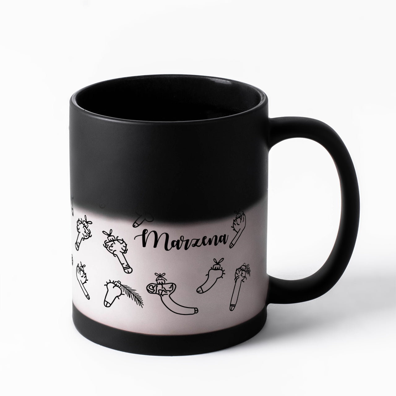 Śmieszny kubek magiczny na Święta