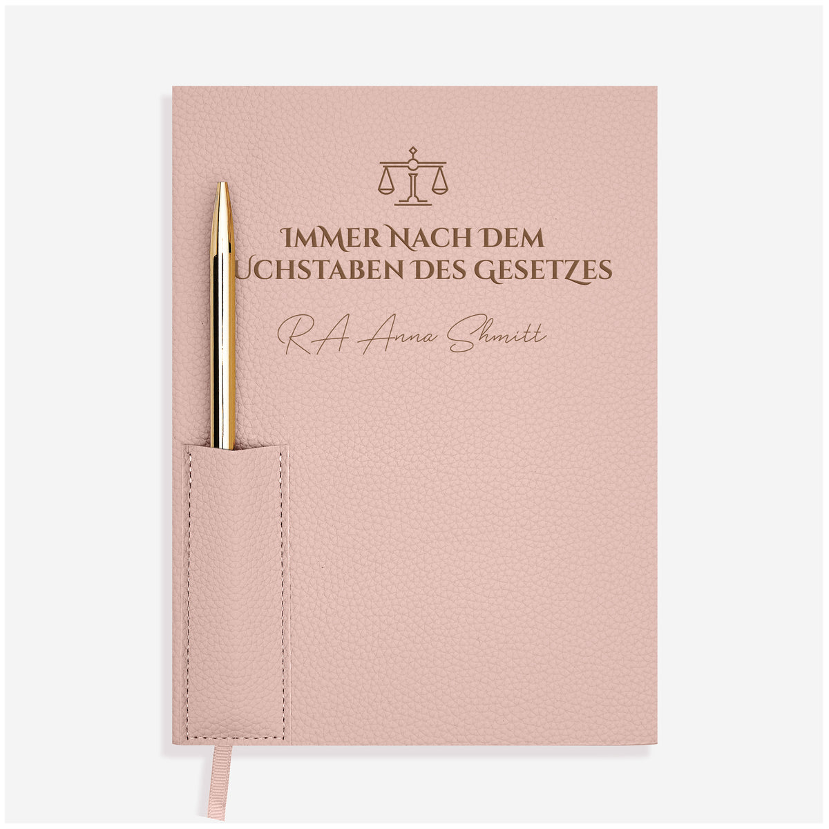 Eleganter Planer mit Kugelschreiber GESCHENK FÜR EINE JURISTIN