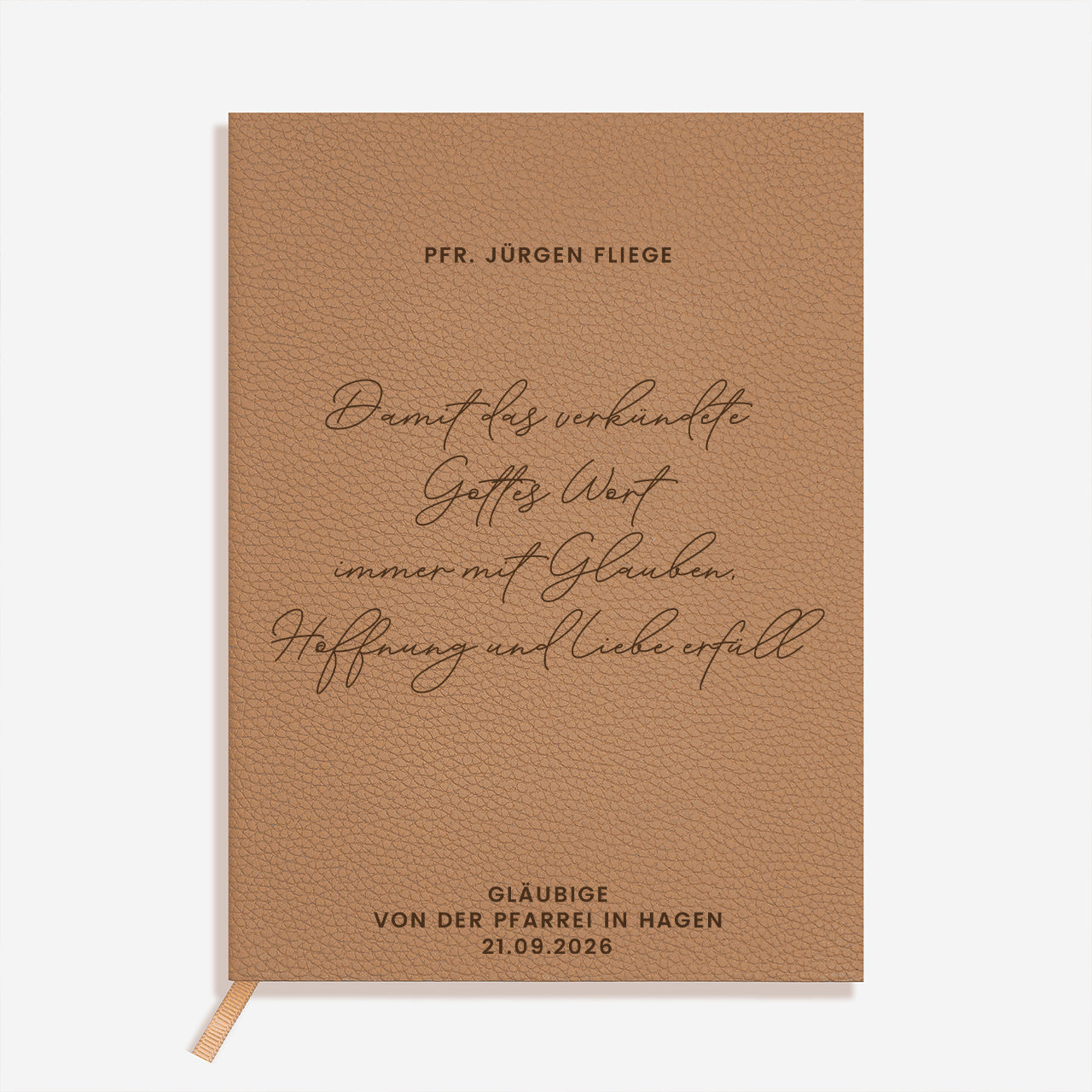 Personalisiertes Notizbuch – elegantes Geschenk für einen Pfarrer