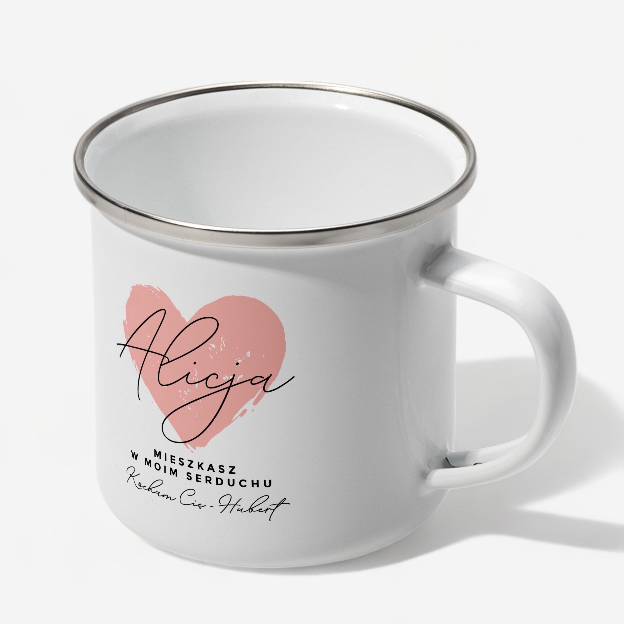 Kubek personalizowany na Walentynki - serce