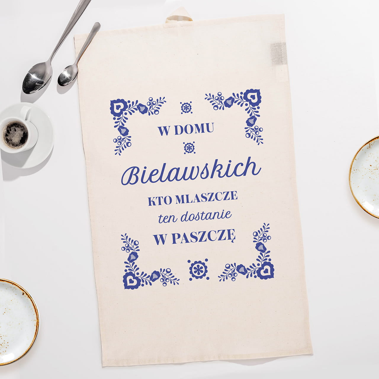 Ręcznik kuchenny ze śmiesznym nadrukiem - upominek dla rodziny prezent dla rodziny ręcznik z nadrukiem