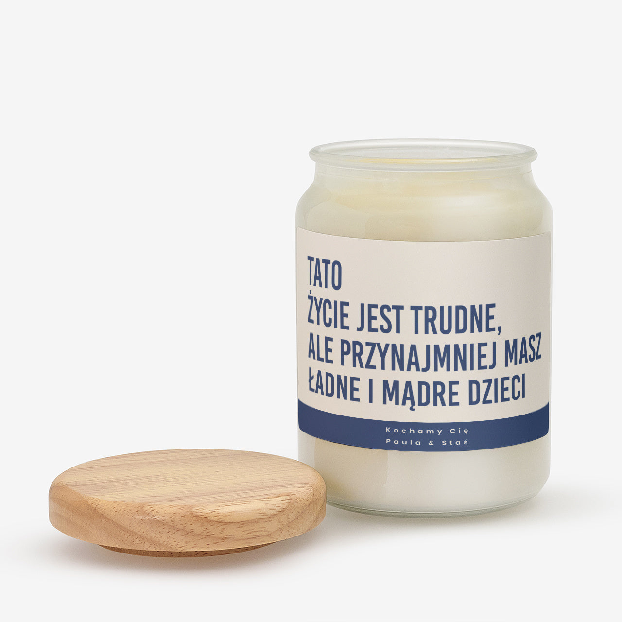 Świeca na Dzień Ojca - prezent dla taty na Dzień Taty świeczka personalizowana dla Taty upominek dla Taty