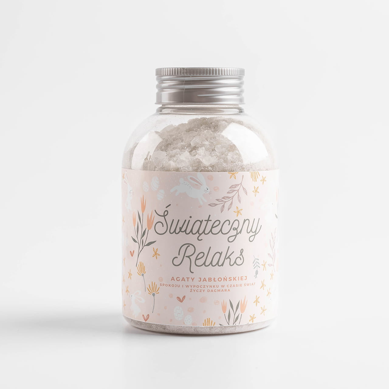 Personalizowana sól do kąpieli na prezent wielkanocny prezent na wielkanoc prezent na zajączka sól kąpielowa