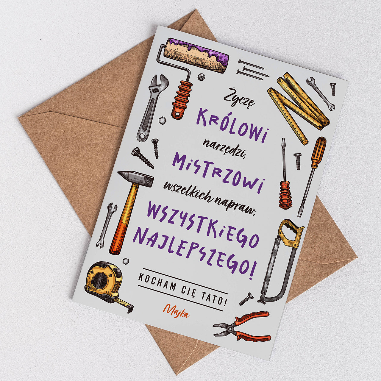 Personalizowana kartka urodzinowa dla majsterkowicza