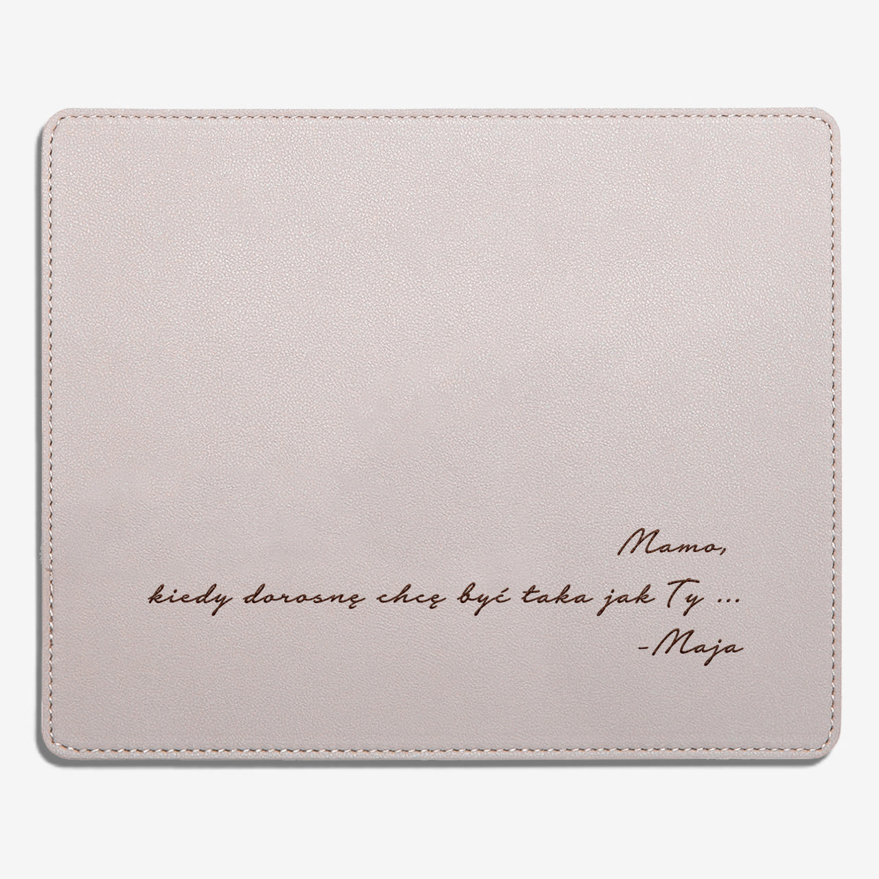 Personalizowana podkładka pod mysz beżowa - prezent dla mamy do biura