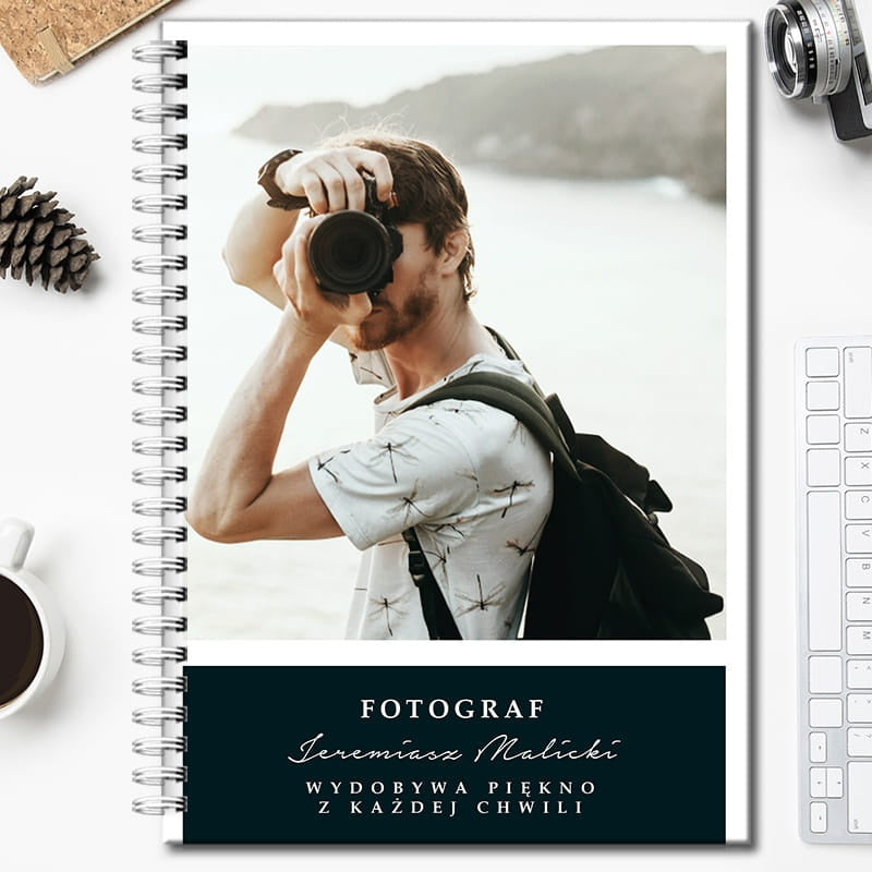 Personalizowany notatnik na prezent dla fotografa notatnik ze zdjęciem personalizowany notes dla fotografa 