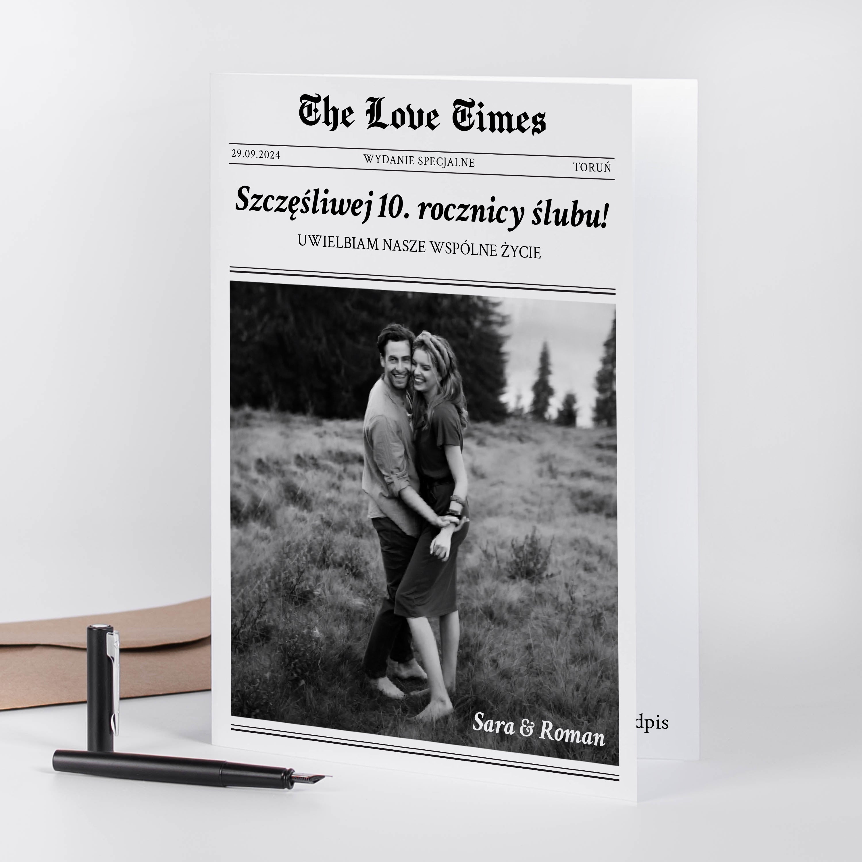 Kartka personalizowana na rocznicę ślubu - the love times