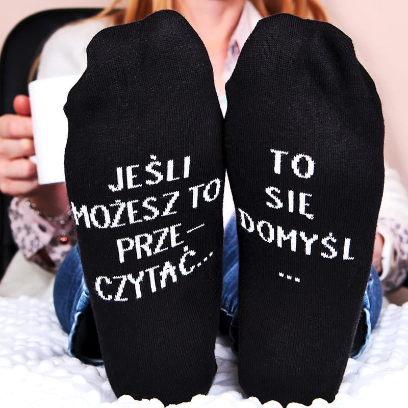 Skarpetki ze śmiesznym napisem prezent na imieniny dla żony śmieszne skarpetki śmieszne skarpetki damskie