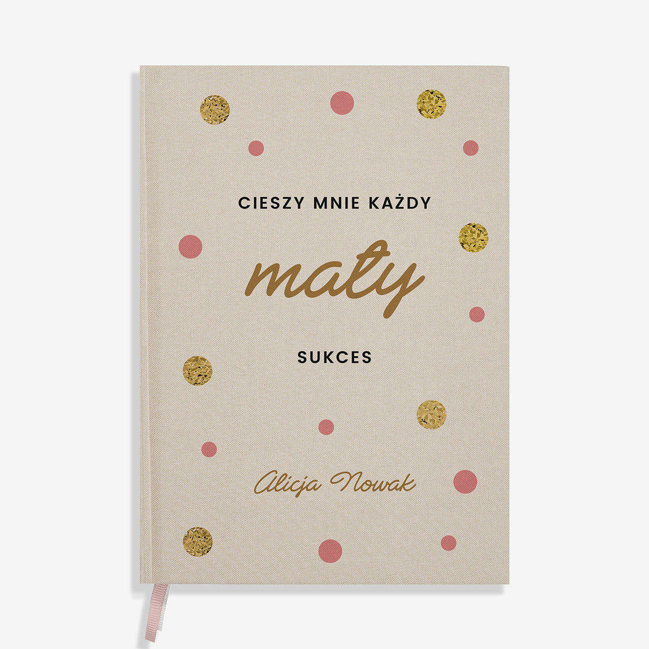 Planner książkowy prezent dla optymistki - Mały sukces personalizowany planer prezent dla kobiety