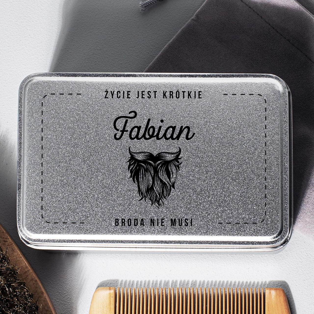 Zestaw akcesoriów do brody - prezent dla brodacza zestaw do pielęgnacji brody akcesoria do brody