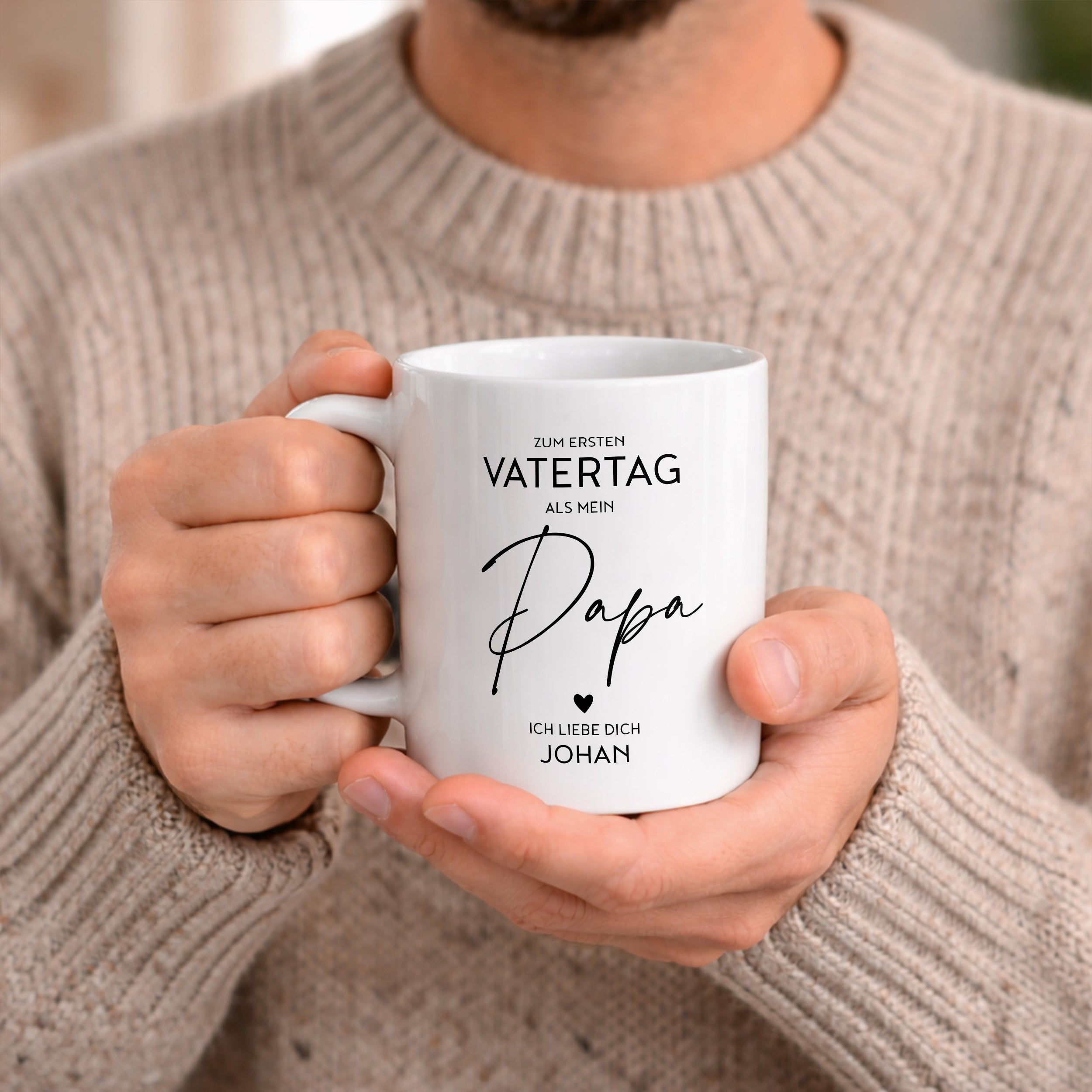 Personalisierter Becher zum ersten Vatertag