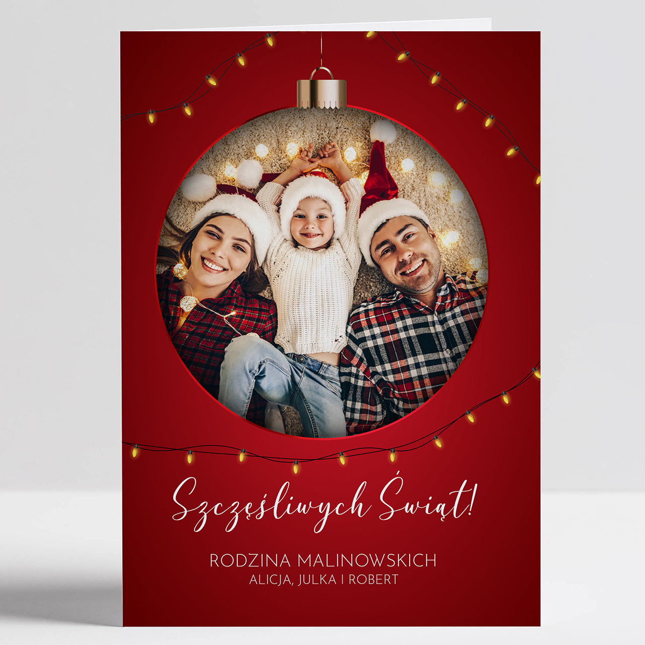 Kartka świąteczna ze zdjęciem XXL - prezent świąteczny dla rodziny