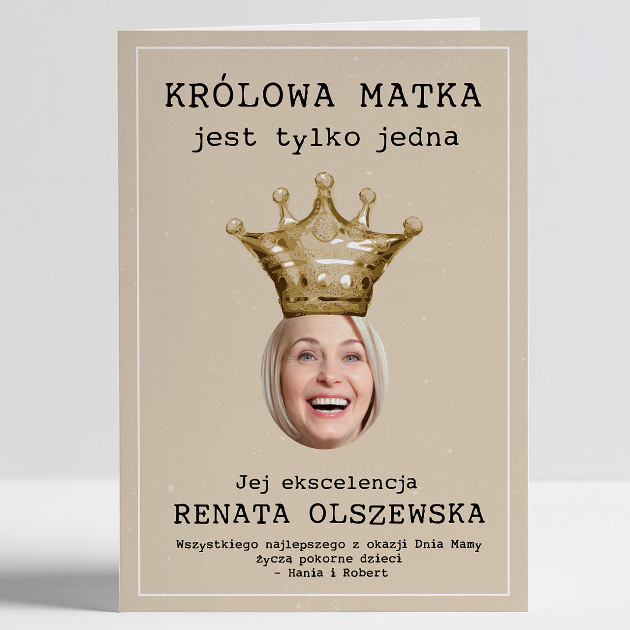 Kartka ze zdjęciem na Dzień Mamy KRÓLOWA