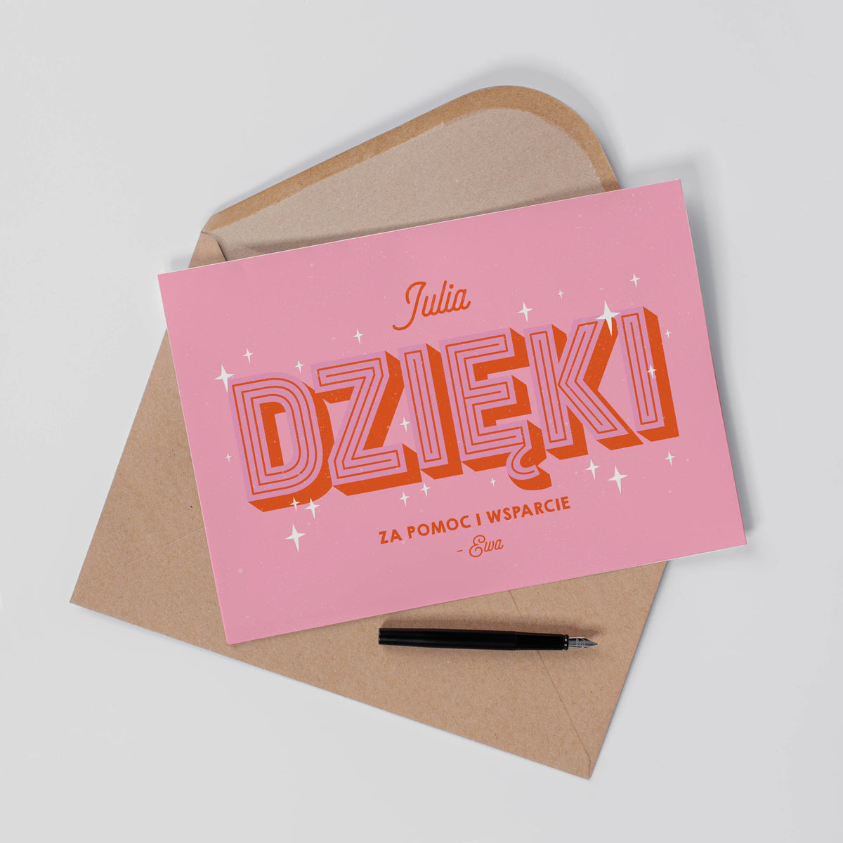 Kartka a4 z personalizacją - prezent na podziękowanie