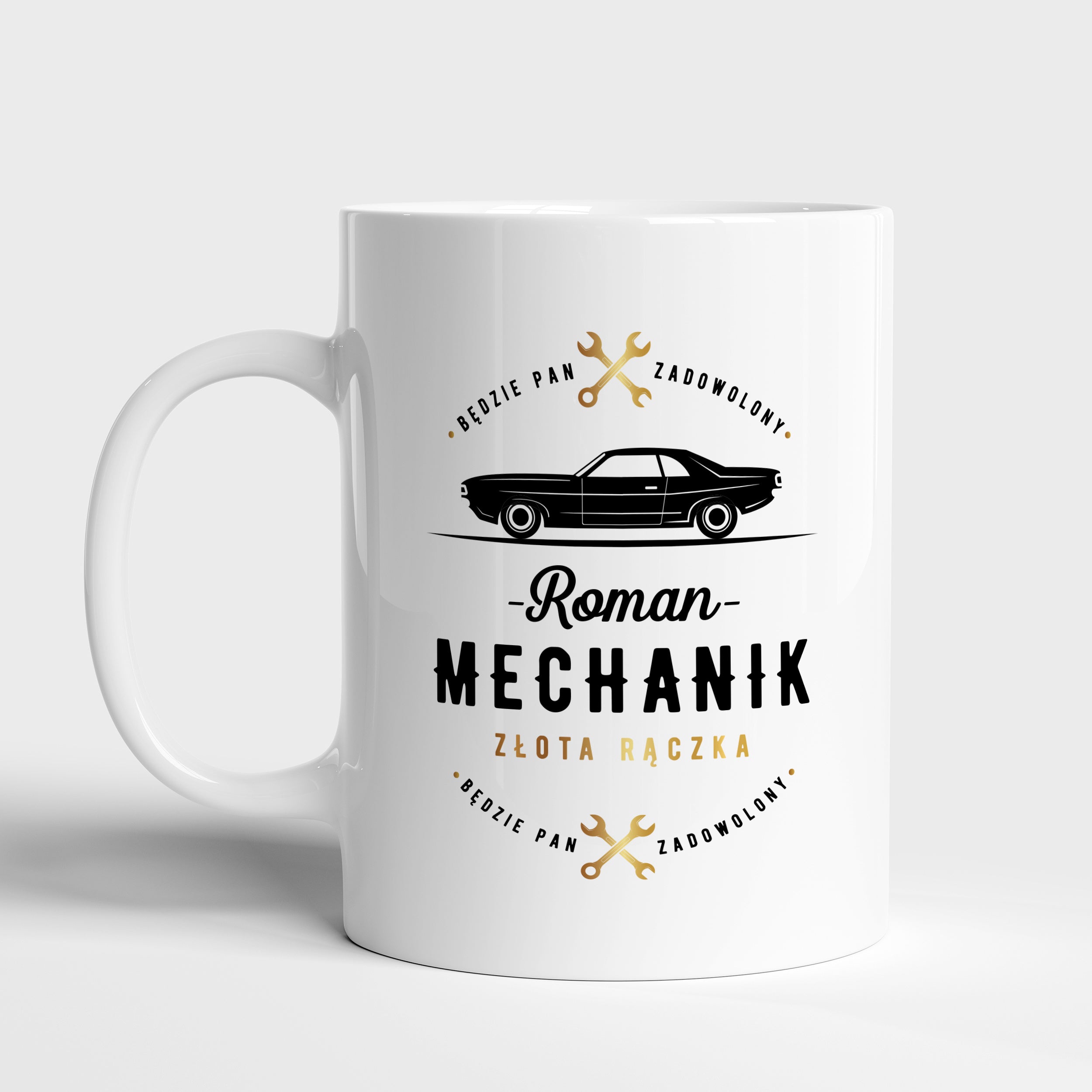 Kubek dla mechanika Złota Rączka personalizowany kubek prezent dla mechanika gadżet dla mechanika kubek mechanika