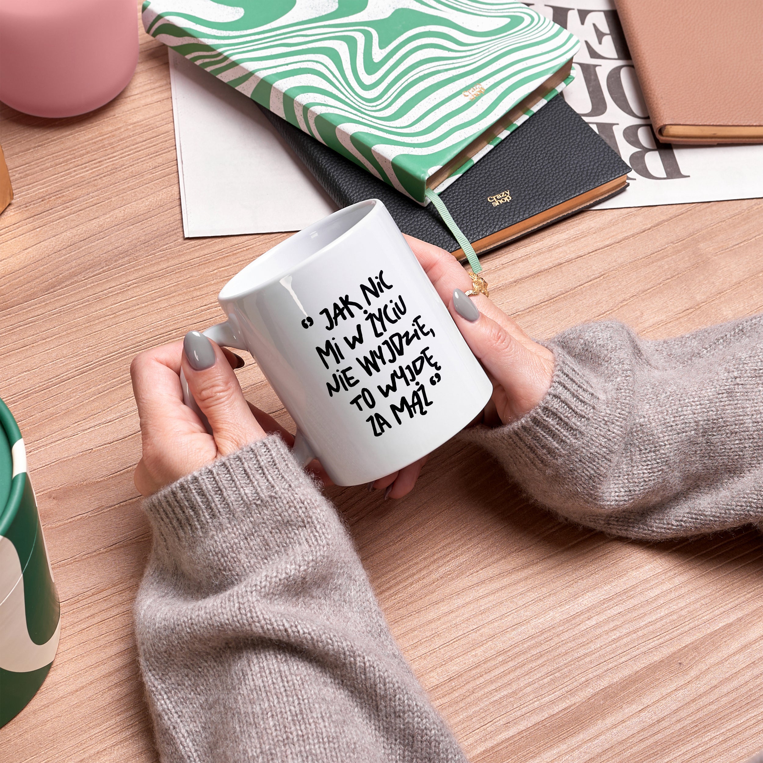 Personalizowany kubek - prezent dla singielki prezent dla kobiety kubek personalizowany kubek z nadrukiem