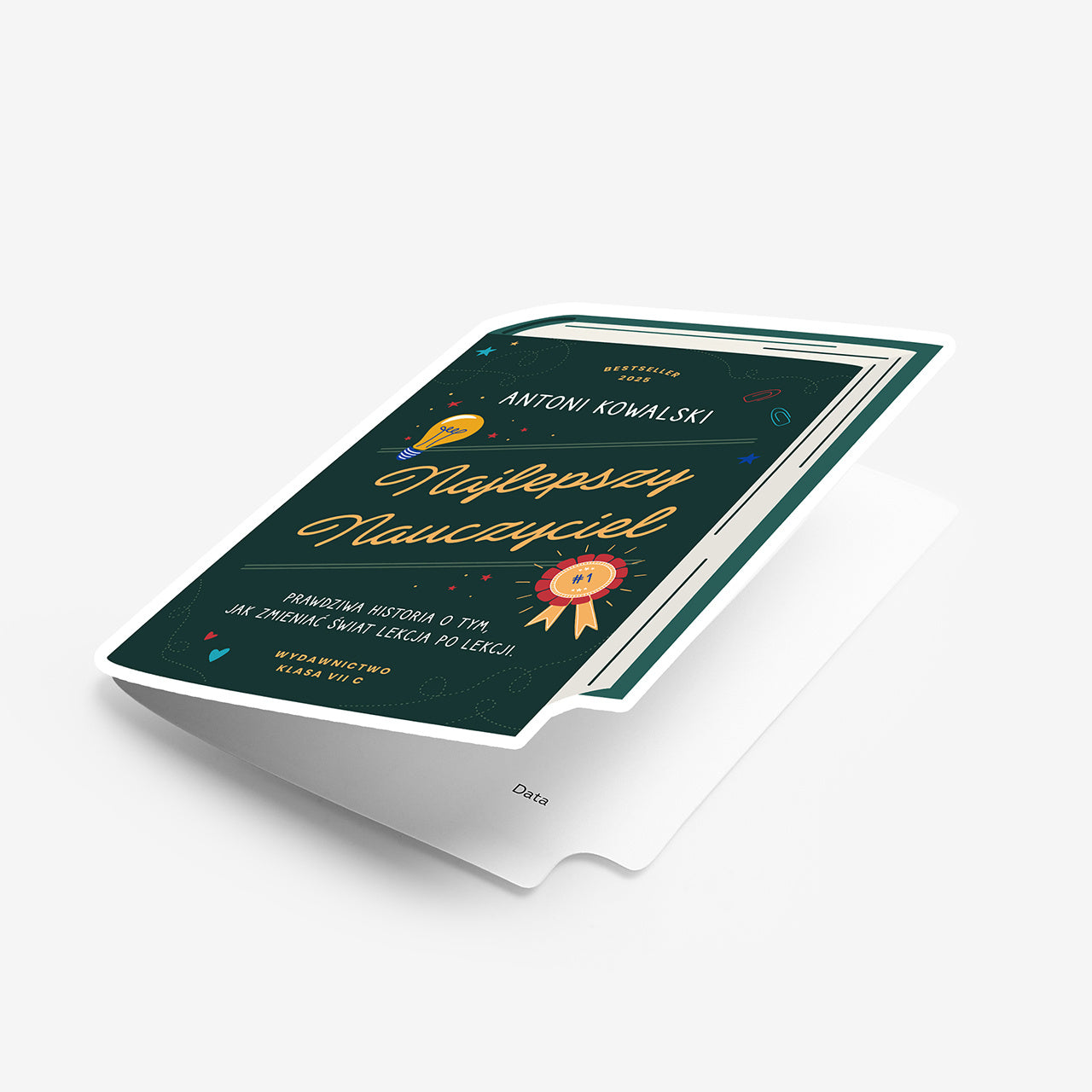 Personalizowana kartka dla nauczyciela - najlepszy nauczyciel