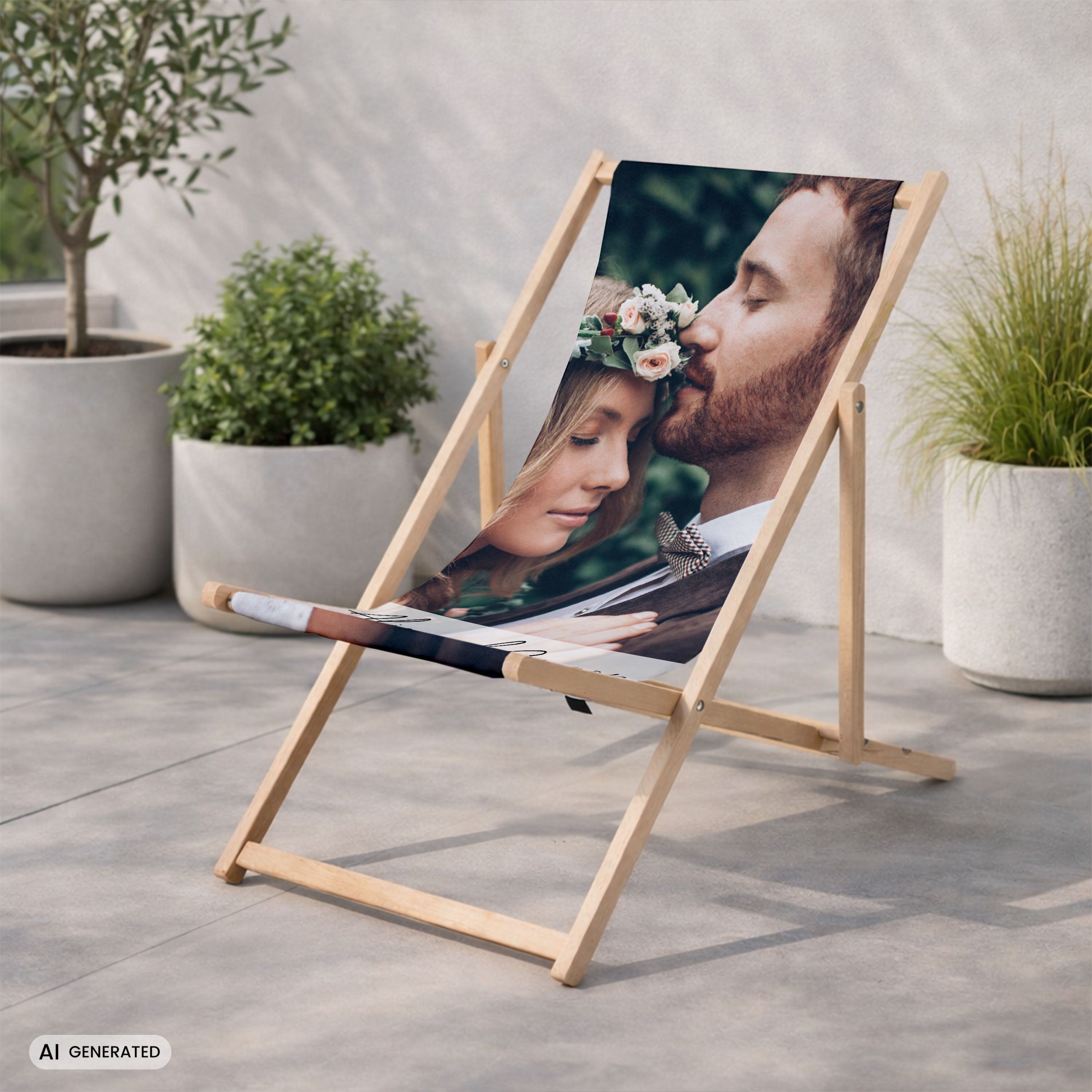 Liegestuhl mit eigenem Aufdruck - Geschenk mit Foto