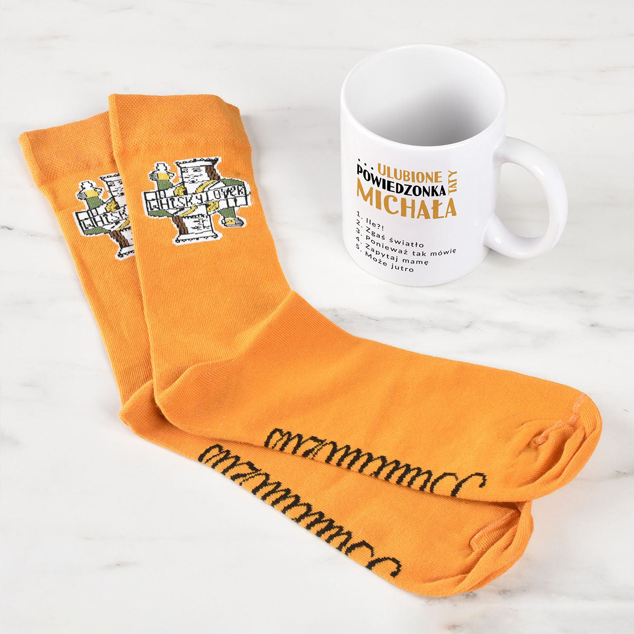 Zestaw prezentowy dla taty - kubek ze skarpetami